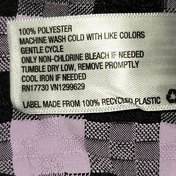 Wild Fable Black and Purple Plaid Long Sleeve Mini Dress Size M, NWT - Picture 8 of 8